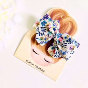 Chouchou nœud papillon fleurie violet