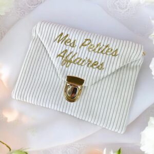 Pochette velours beige